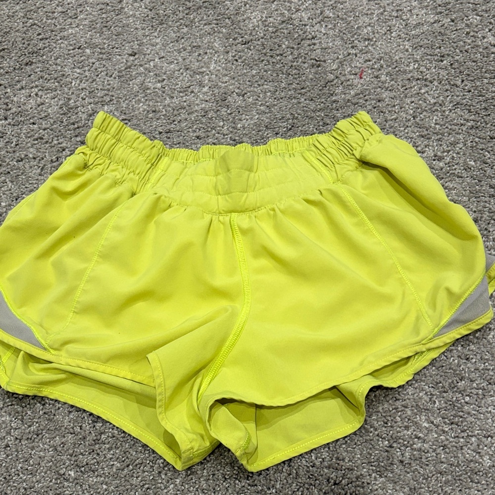 Lululemon Athletica Bright Yellow Athletic Shorts